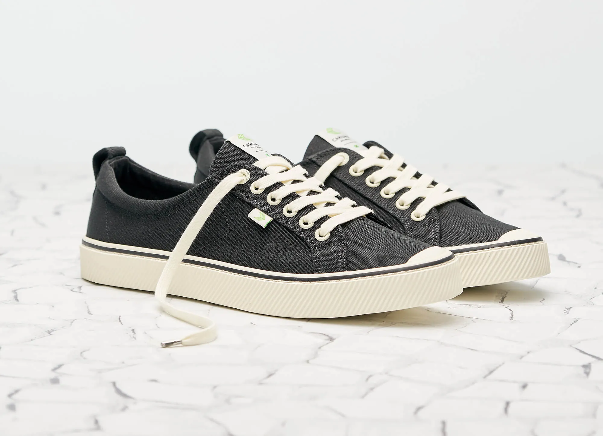 OCA Low Stripe Black Canvas Sneaker Men