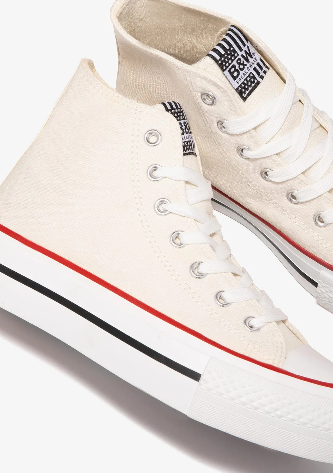 Off White Basic High Top Sneakers B&W