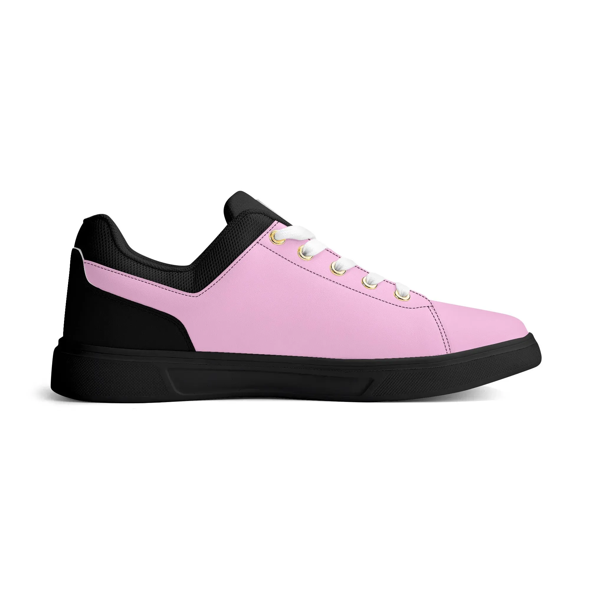Pink Unisex Lightweight Brand Low Top PU Mesh Skateboard Shoes