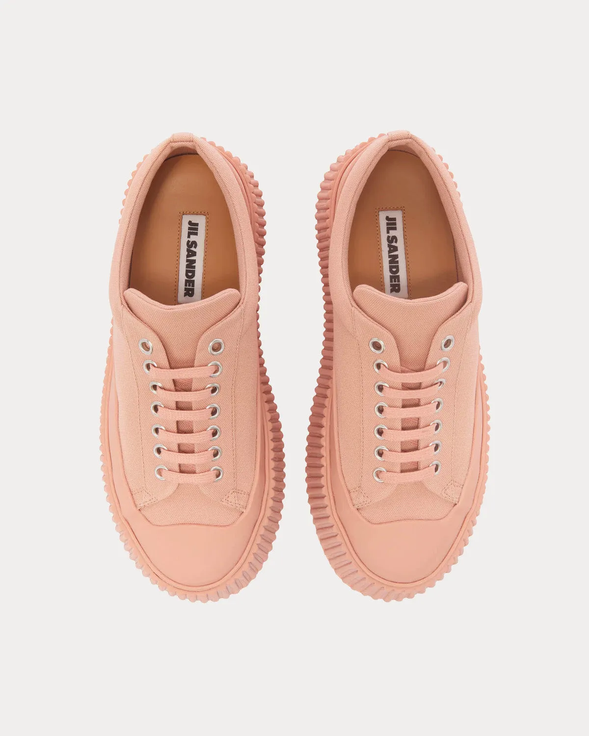 Platform Canvas Pastel Brown Low Top Sneakers