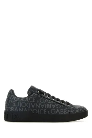 Printed canvas Portofino sneakers