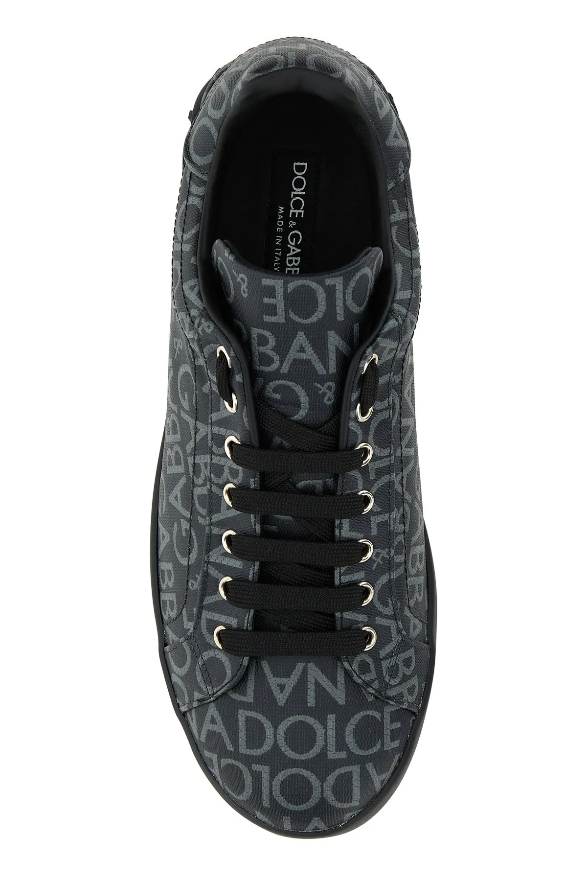 Printed canvas Portofino sneakers
