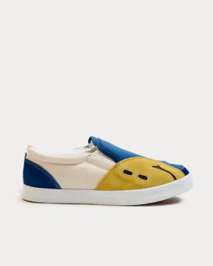 Rain Smile Natural & Blue Slip On Sneakers
