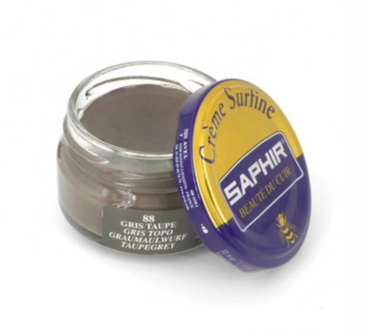 Saphir 88 Gris Taupe Grey Renovating Cream Polish 50ml Made In France