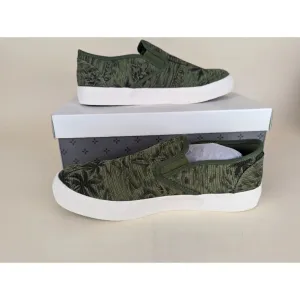 Sun Stone Men's Reins Slip-On Sneakers  Color Palm Print Size 10.5