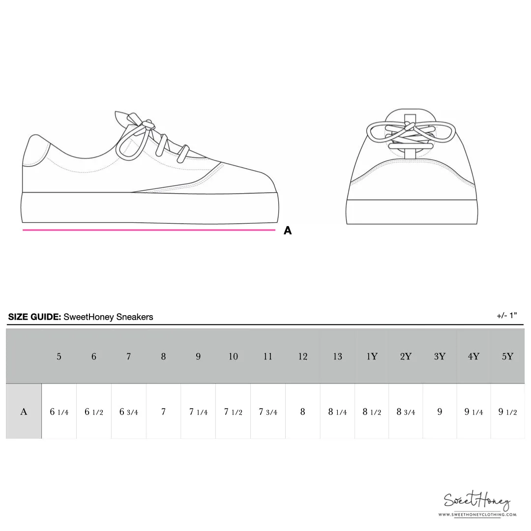SweetHoney Sneakers - Silver Sparkle