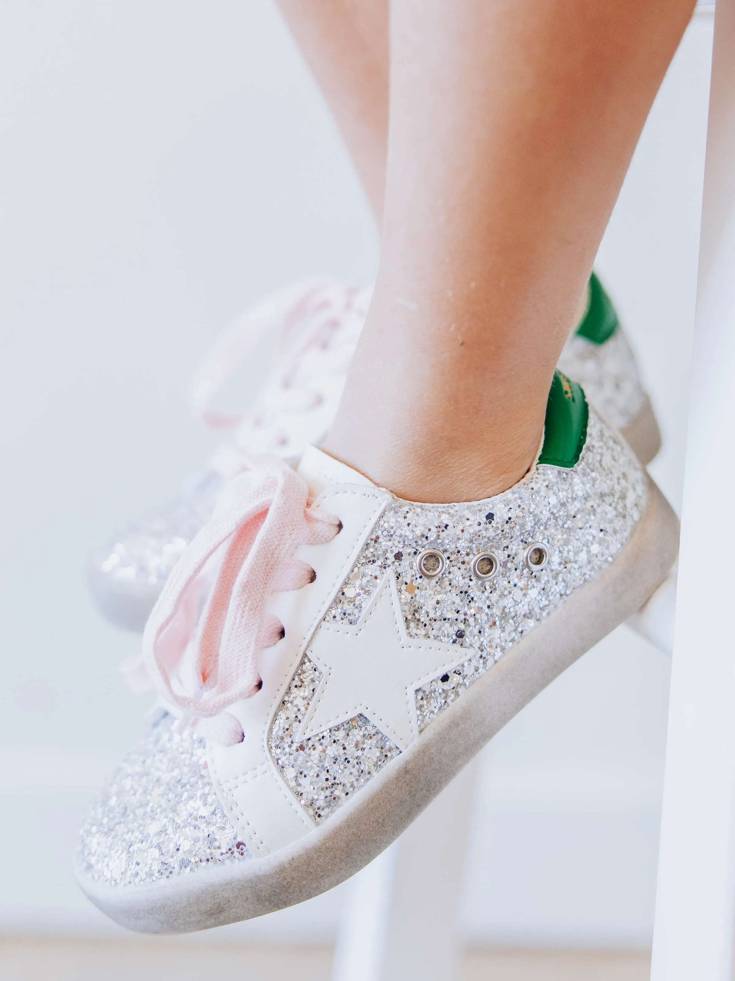 SweetHoney Sneakers - Silver Sparkle