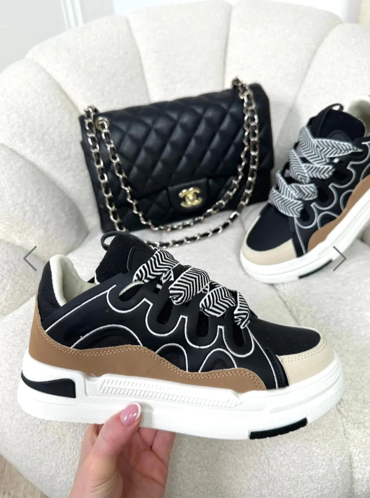 Teenage/Ladies Black Cordelia Trainer