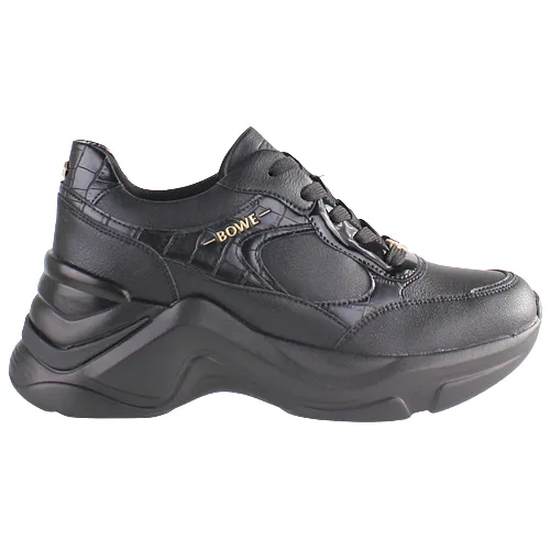 Tommy Bowe Ladies Chunky Trainers -  Mathe - Black
