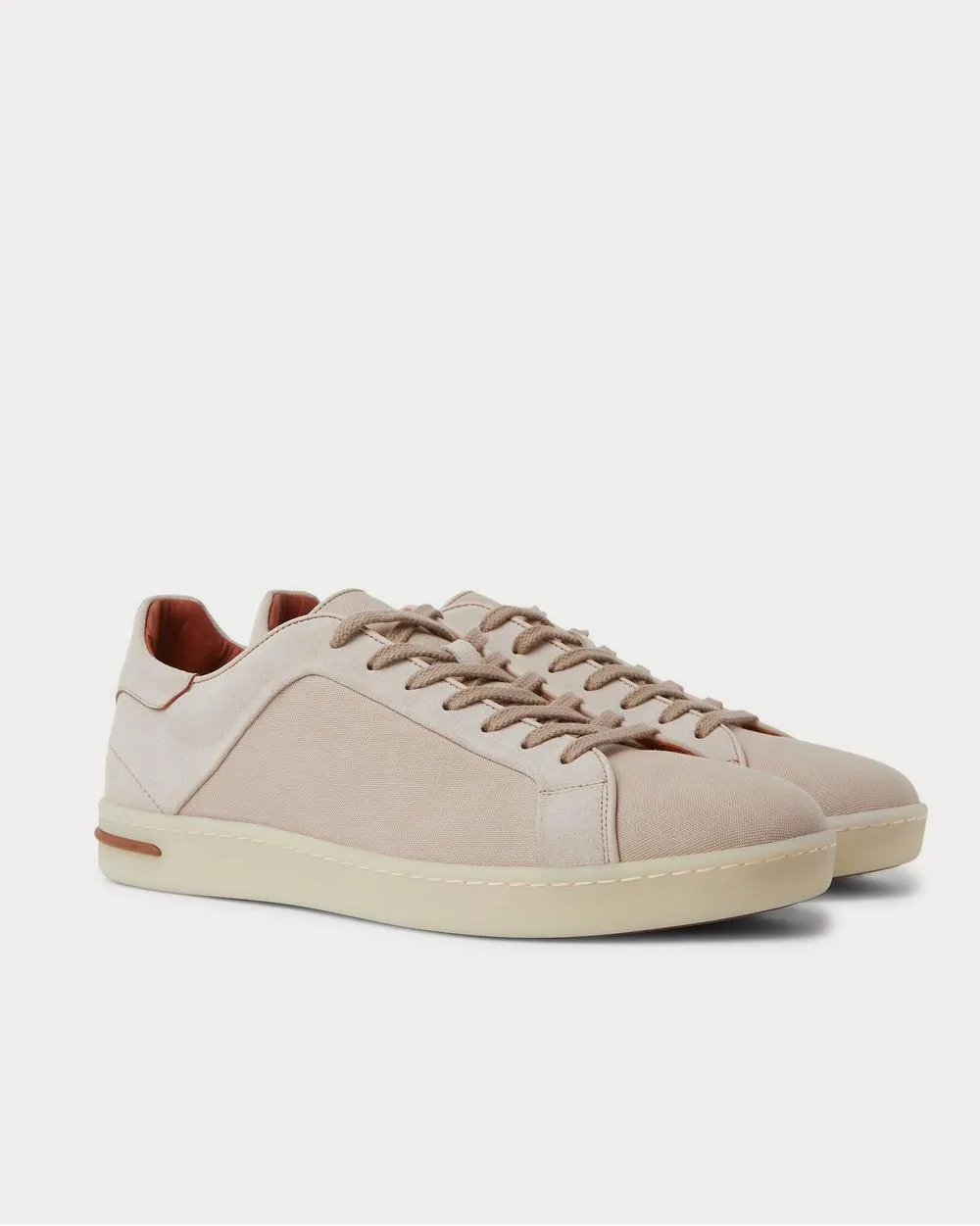 Traveller Suede and Canvas  Beige low top sneakers