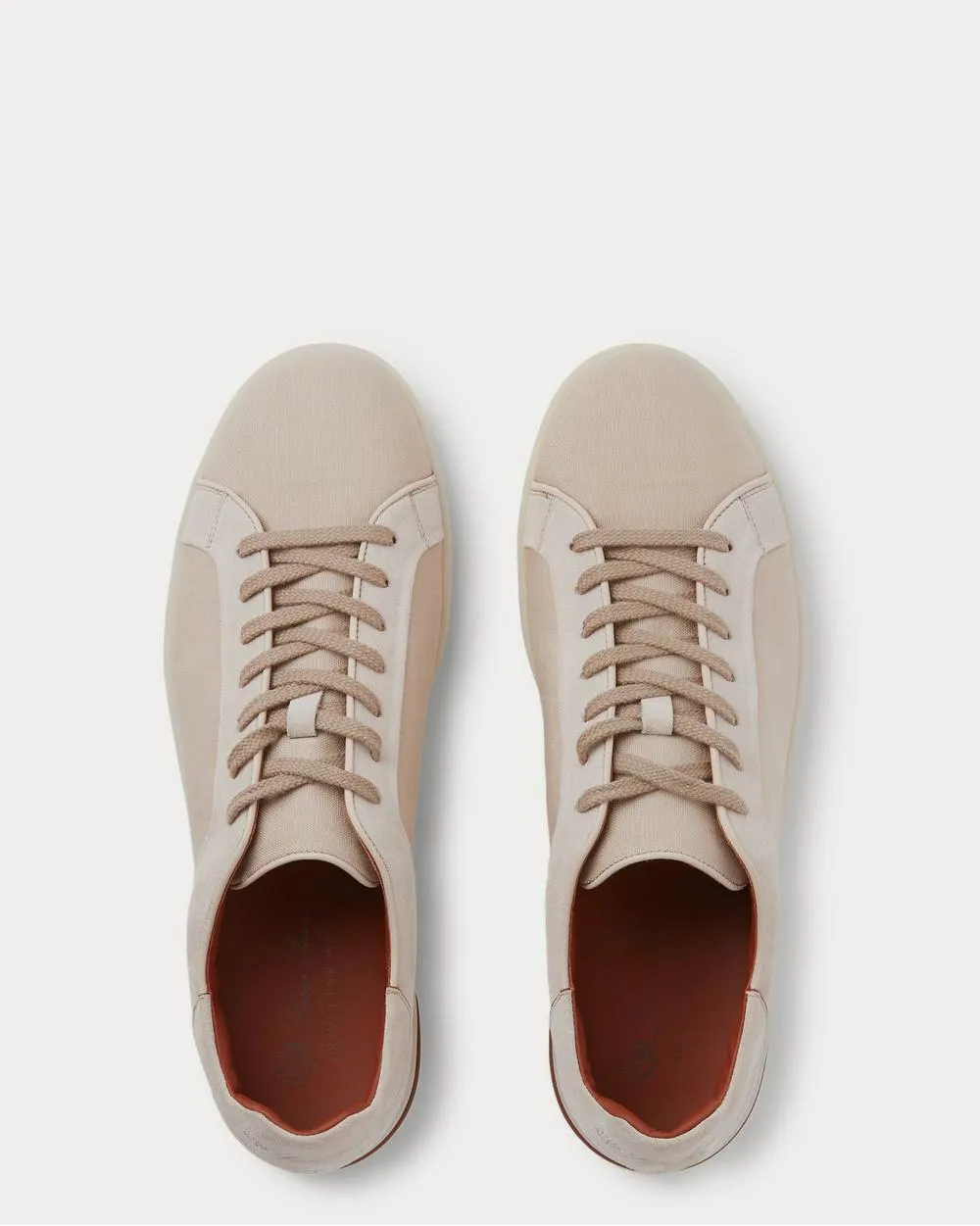 Traveller Suede and Canvas  Beige low top sneakers
