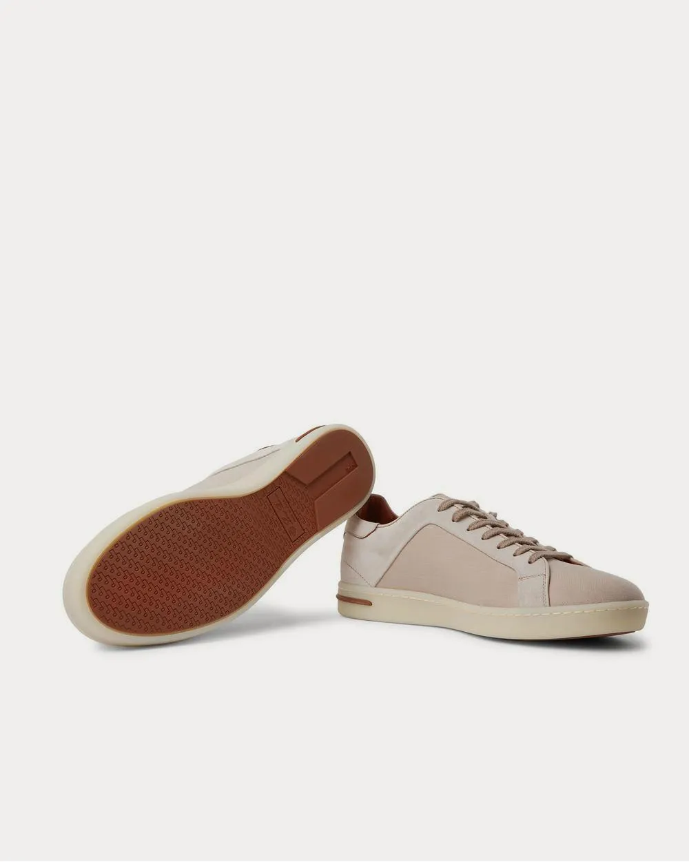 Traveller Suede and Canvas  Beige low top sneakers