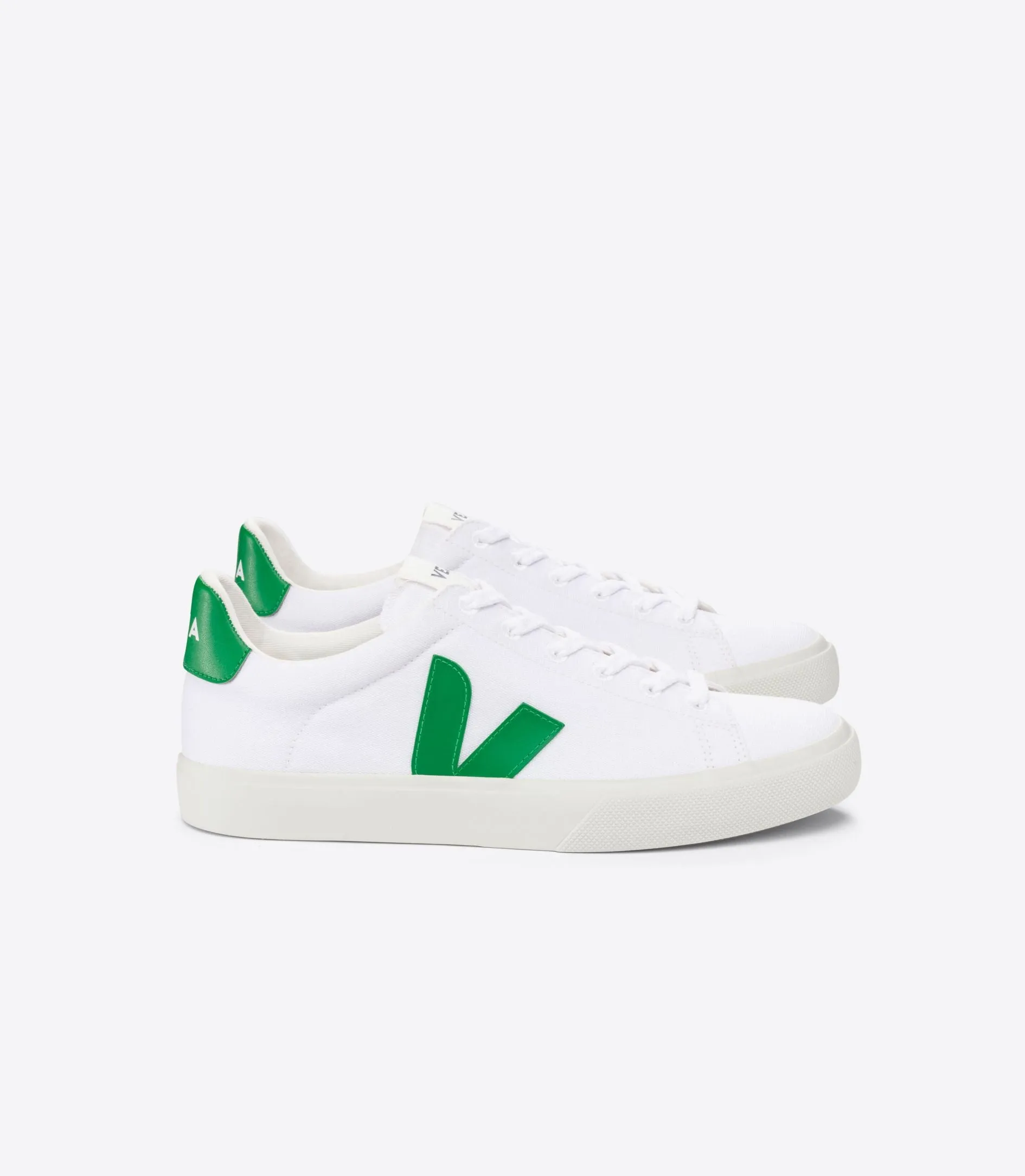 VEJA Campo Canvas White Emeraude