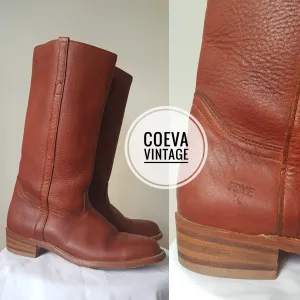 Vintage 1980s Frye Tan Leather Boots | Womens 8.5
