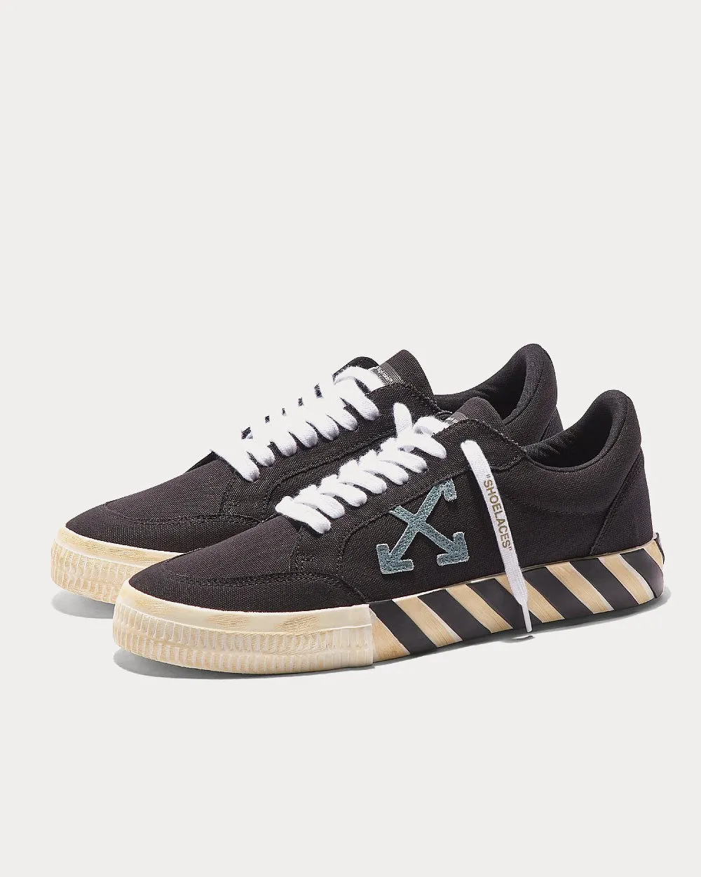 Vulcanized Eco Canvas Black Low Top Sneakers