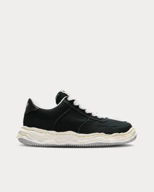 Wayne Canvas Black Low Top Sneakers