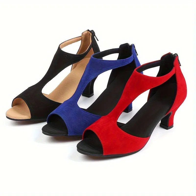 Women's Blue Latin Dance Shoes | Lightweight And Elegant Heel