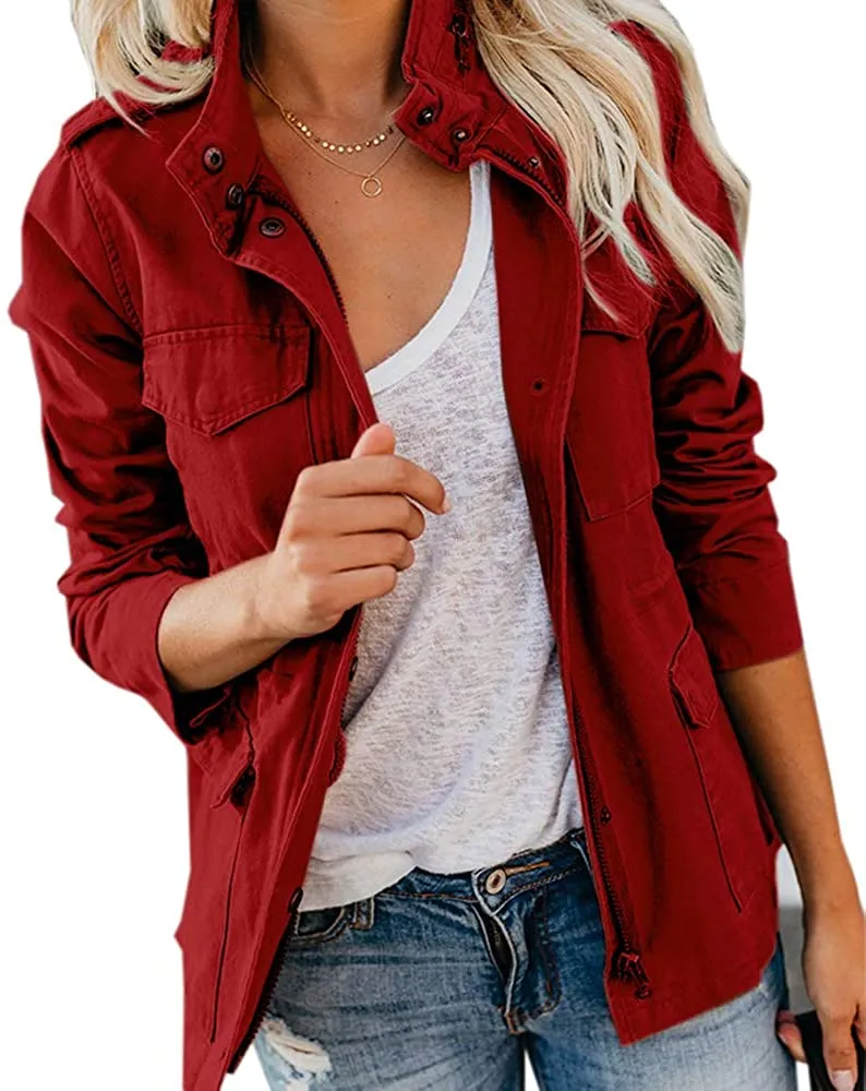 Women's Lightweight Jacket with hood & Pockets