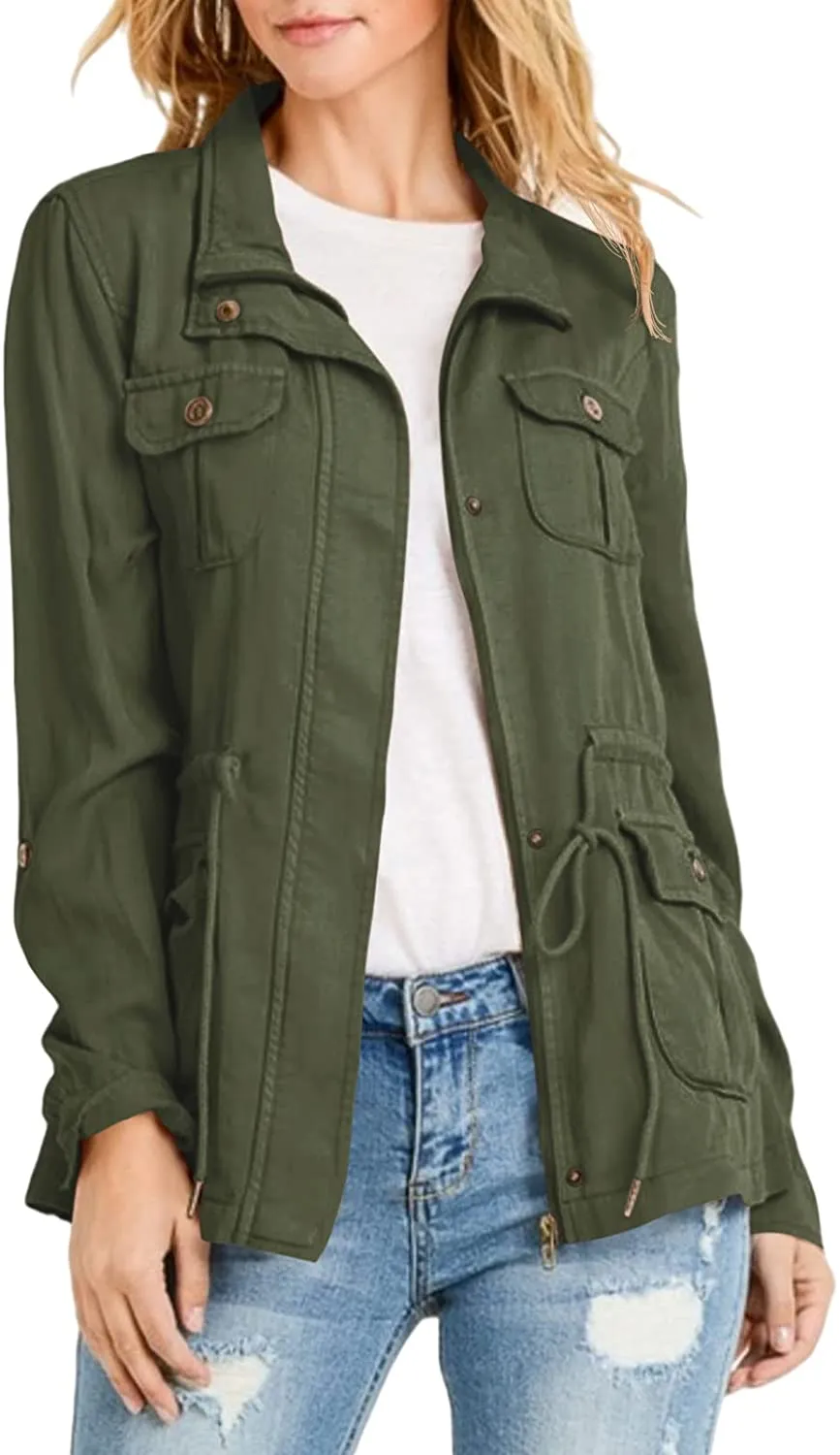 Women's Lightweight Jacket with hood & Pockets
