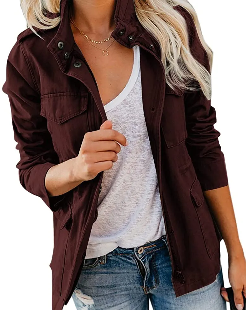Women's Lightweight Jacket with hood & Pockets