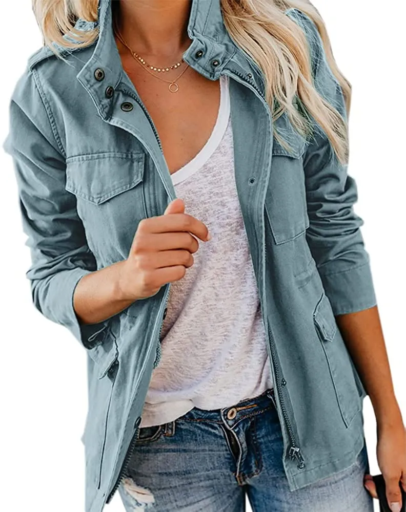 Women's Lightweight Jacket with hood & Pockets