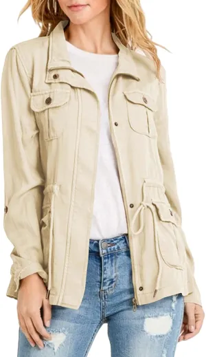 Women's Lightweight Jacket with hood & Pockets
