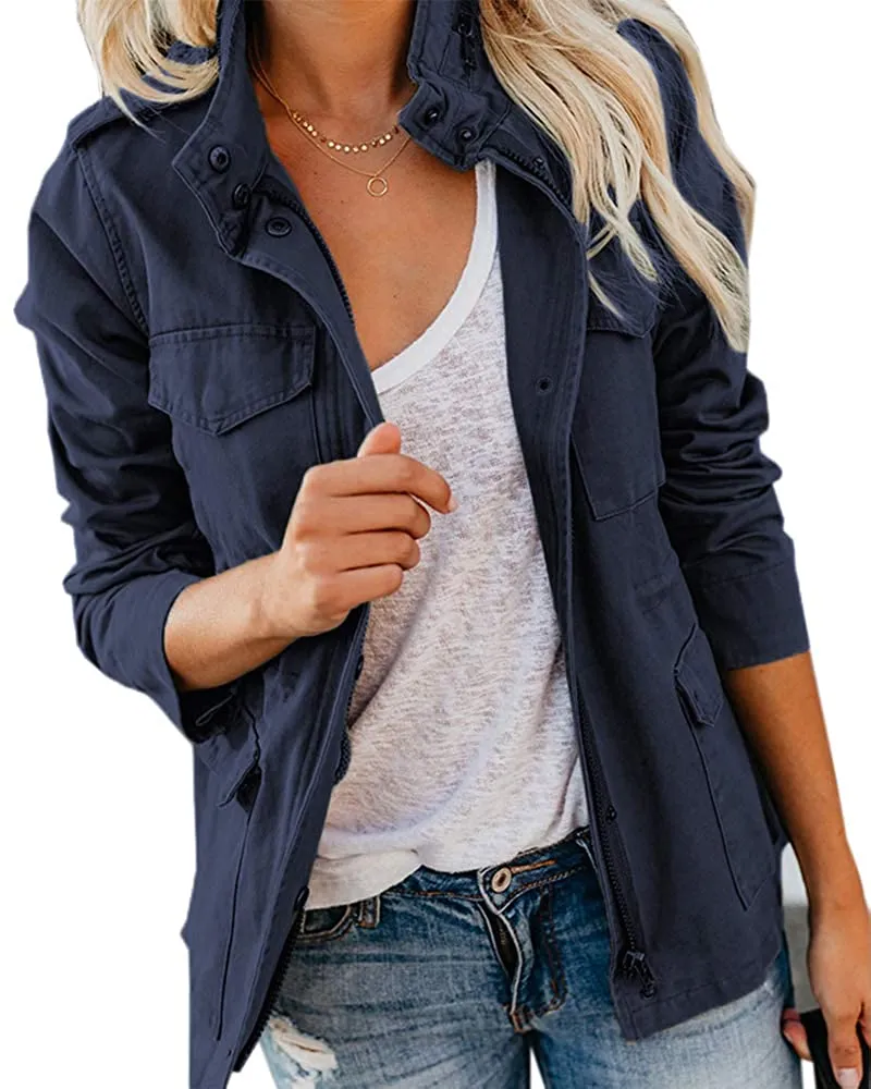Women's Lightweight Jacket with hood & Pockets
