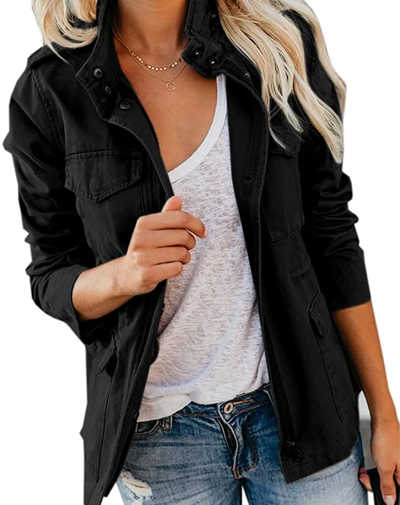 Women's Lightweight Jacket with hood & Pockets