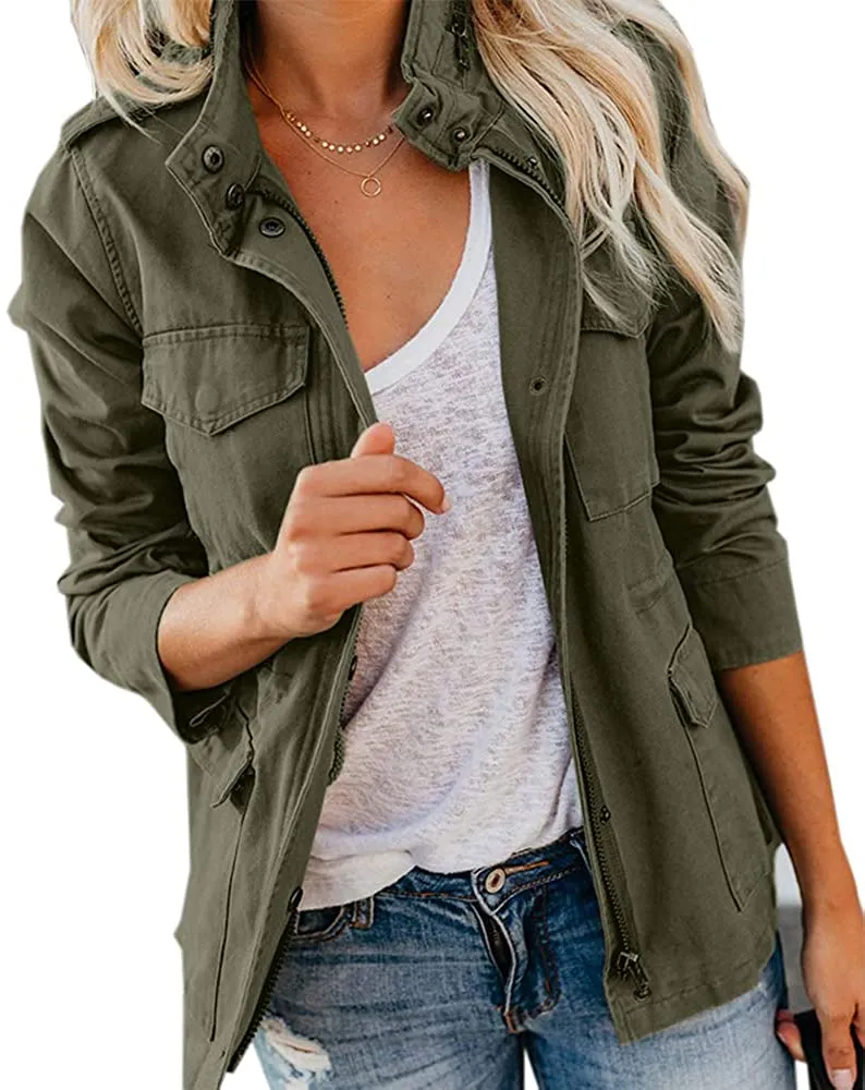 Women's Lightweight Jacket with hood & Pockets