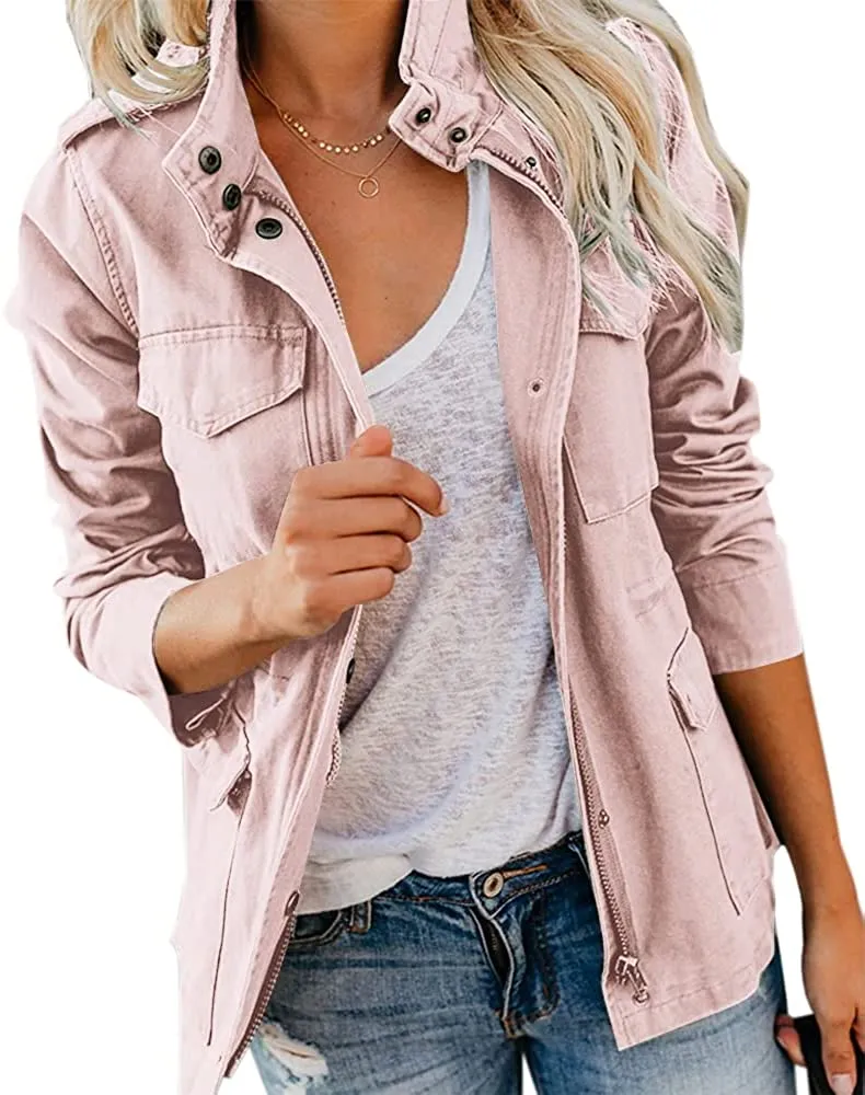 Women's Lightweight Jacket with hood & Pockets