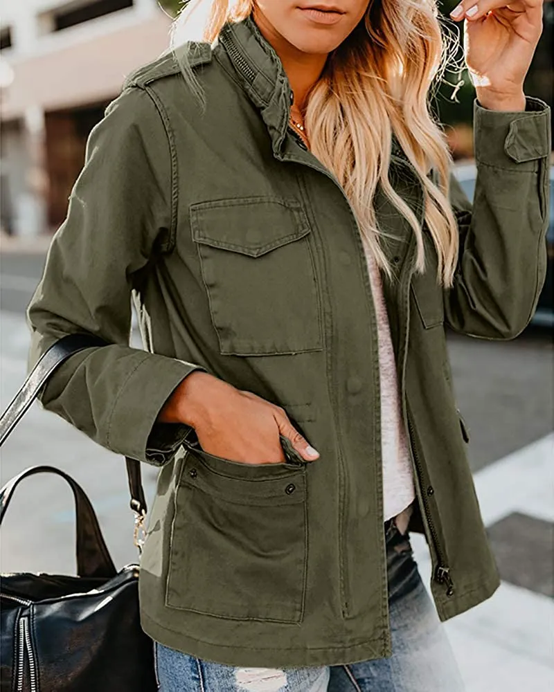 Women's Lightweight Jacket with hood & Pockets