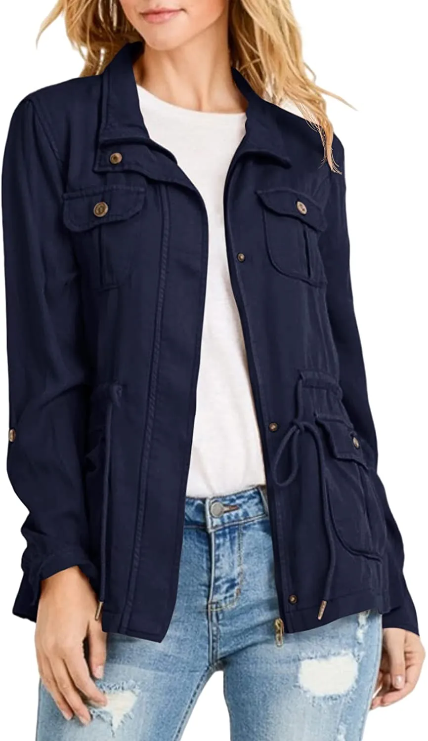 Women's Lightweight Jacket with hood & Pockets