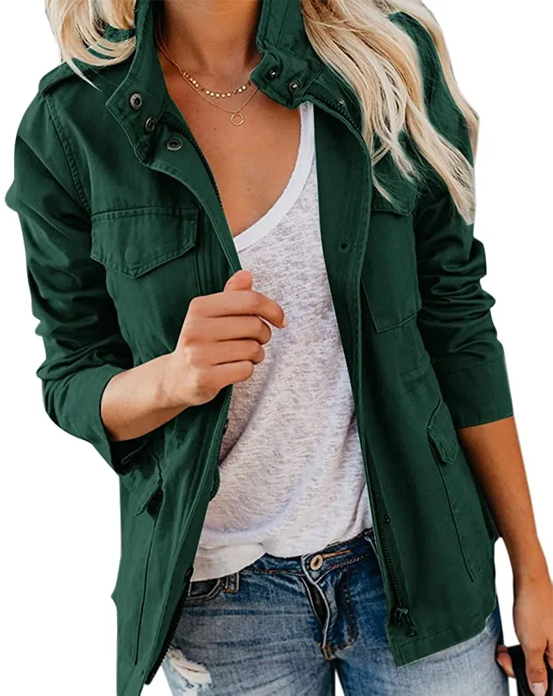 Women's Lightweight Jacket with hood & Pockets