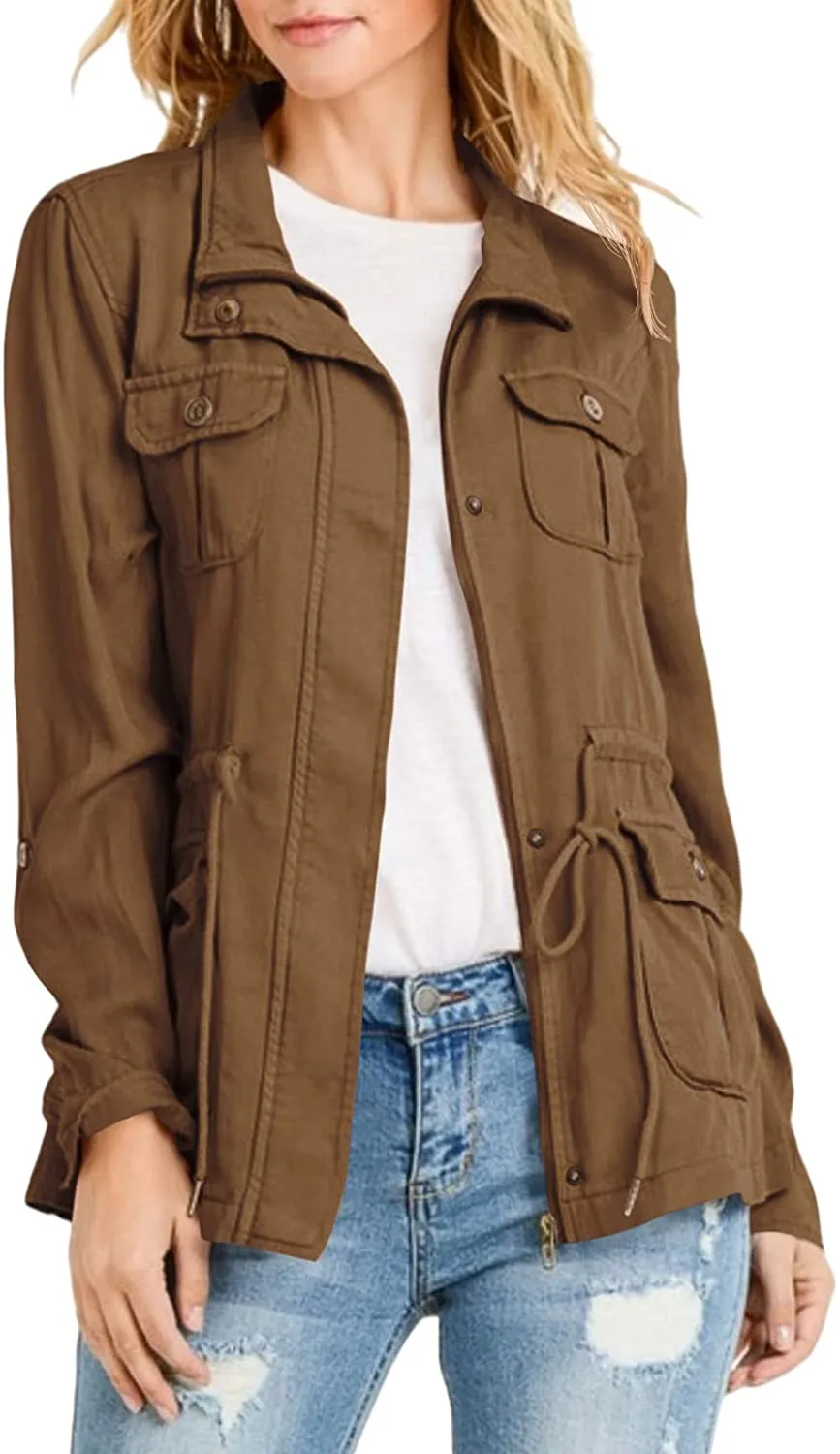Women's Lightweight Jacket with hood & Pockets