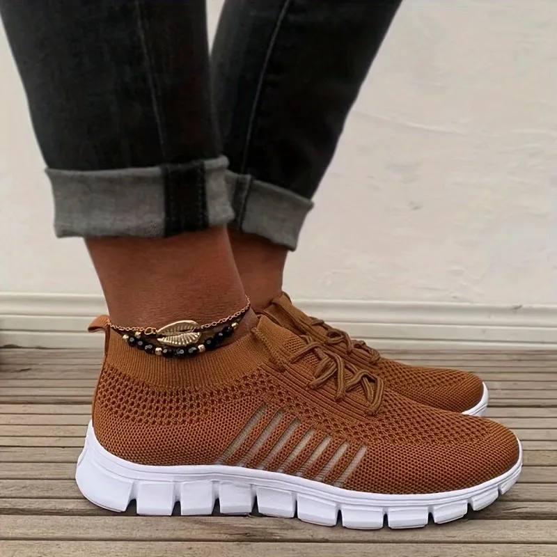 Women's Plain toe Low Top Lightweight Sneakers Shoes