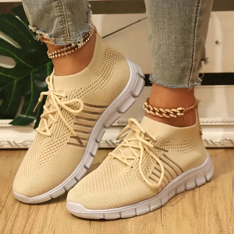Women's Plain toe Low Top Lightweight Sneakers Shoes
