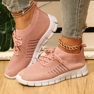Women's Plain toe Low Top Lightweight Sneakers Shoes