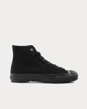 Y's No8 Classic Canvas Black High Top Sneakers
